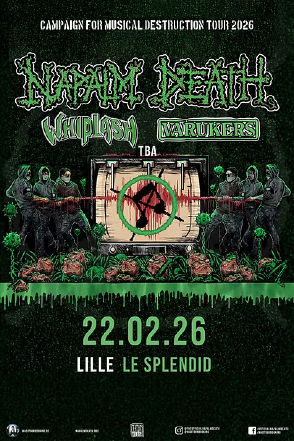 Napalm Death + Whiplash + The Varukers